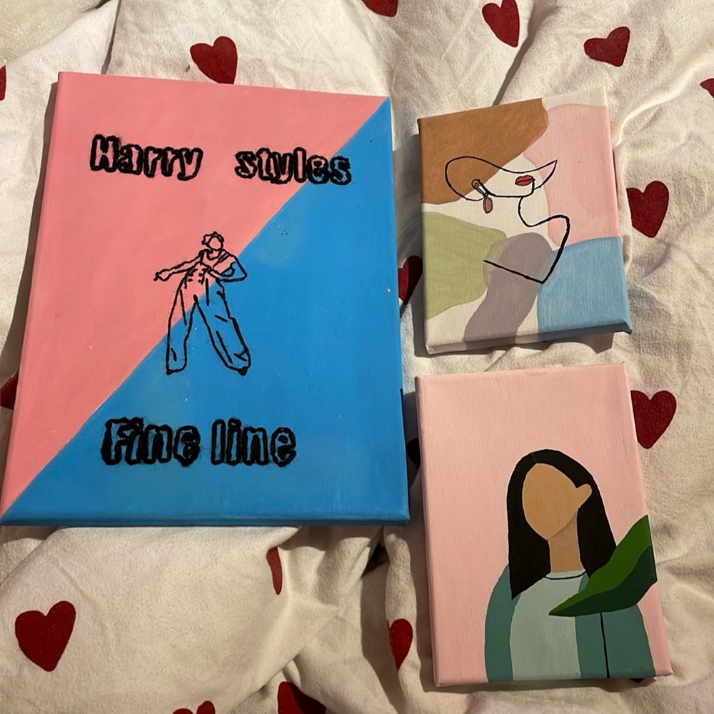 3 paintings wall decoration
